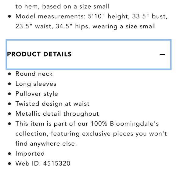 Twisted Metallic Mini Dress - from Bloomingdale’s - Picture 6 of 6